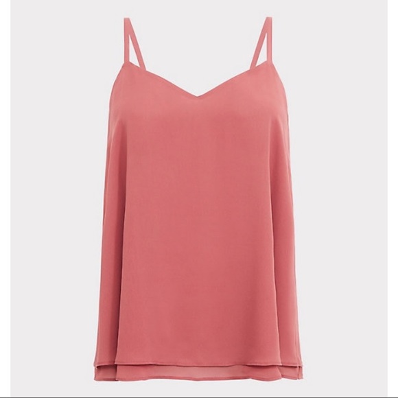 NWT TORRID Dusty Rose Chiffon Tank - Picture 4 of 5